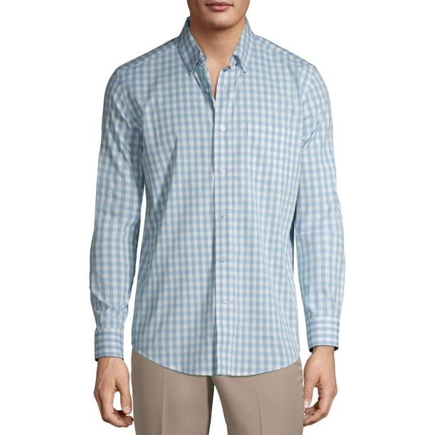George men's 3XL 54-56 White Button-down stretch poplin long sleeve shirt NEW